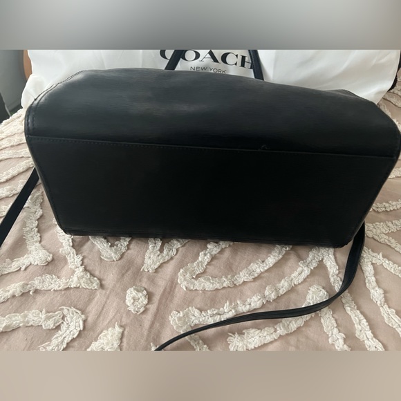 Coach Poppy East/ West Textured Patent Leather Satchel - Picture 7 of 12